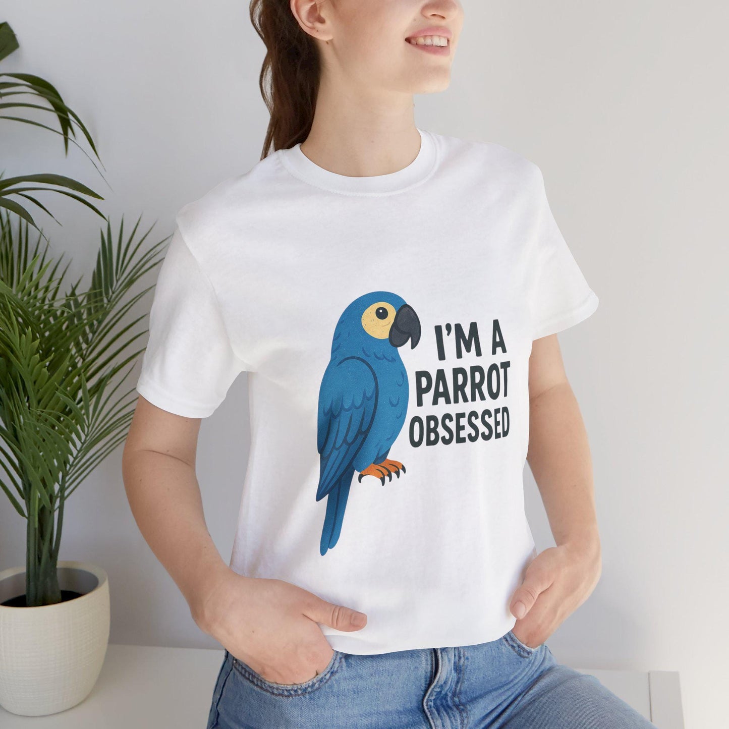 Parrot Obsessed T-Shirt: Unisex Cotton Tee for Bird Lovers