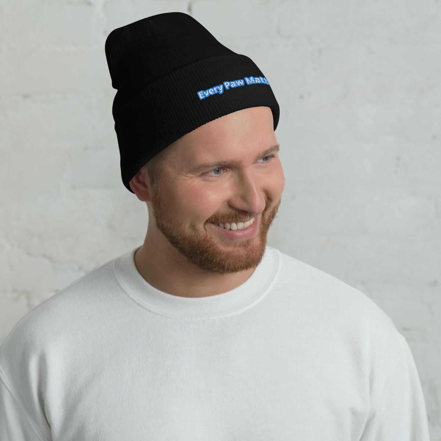 Cuffed Beanie - Every paw matters